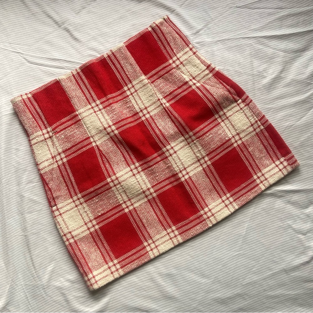 NWT Zara Plaid Mini Skirt